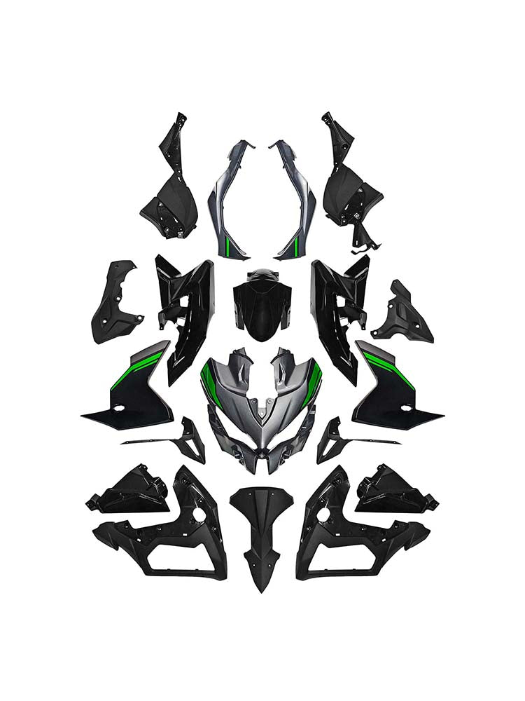 Amotopart 2019-2024 Kawasaki Versys 1000 Grå Sort Grøn Fairing Kit