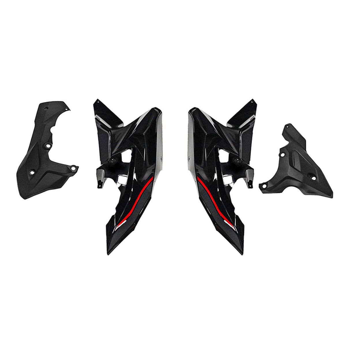 Amotopart 2019-2024 Kawasaki Versys 1000 Gray Black Red Fairing Kit