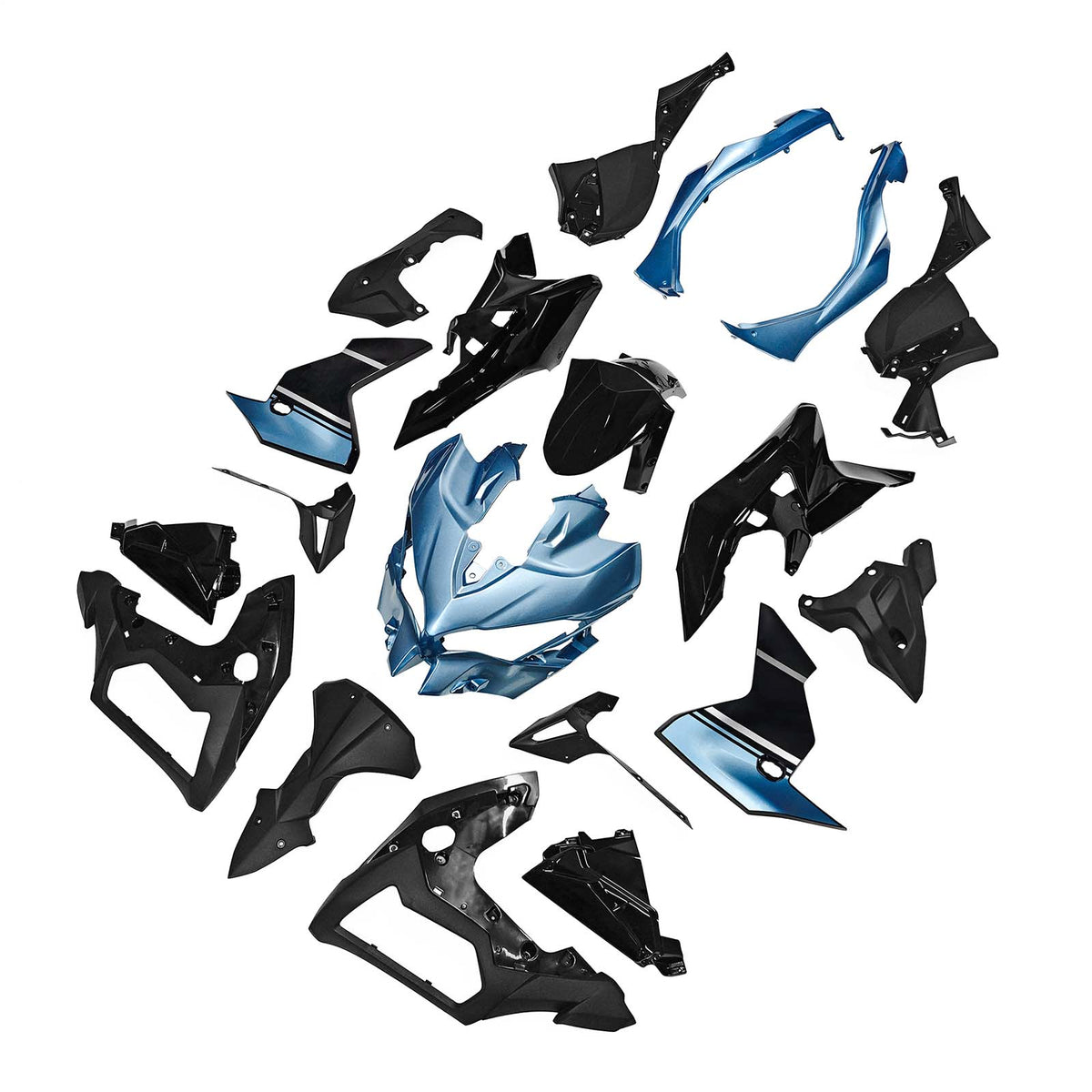 Amotopart 2019-2024 Kawasaki Versys 1000 Blue Black White Fairing Kit