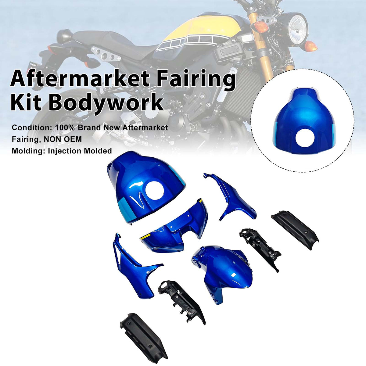 Amotopart 2022-2026 Yamaha XSR900 Blue Fairing Kit