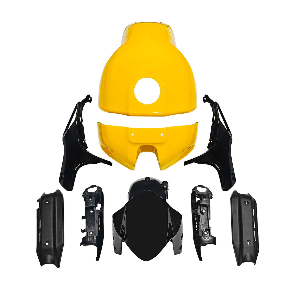 Amotopart 2022-2026 Yamaha XSR900 Yellow Black Fairing Kit