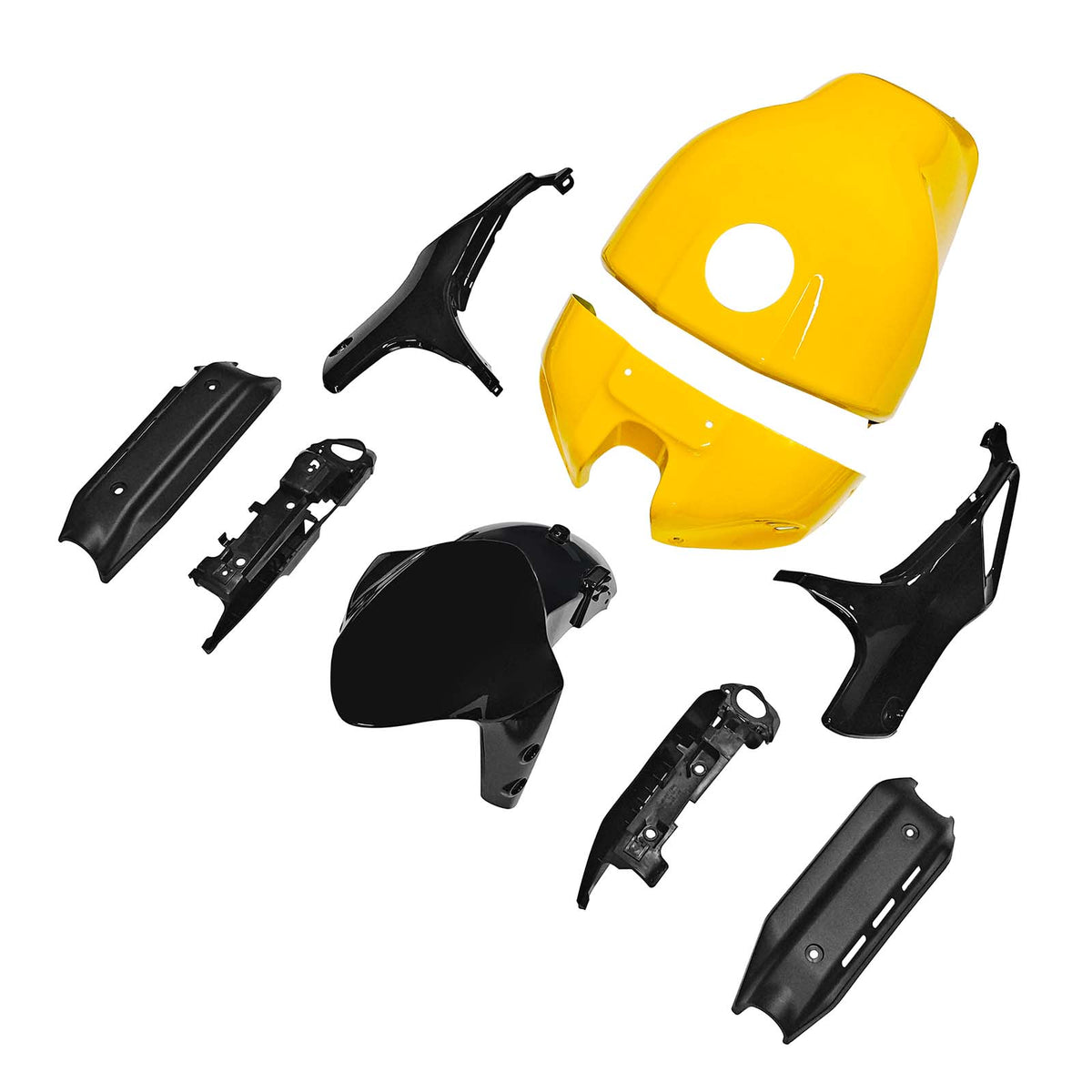 Amotopart 2022-2026 Yamaha XSR900 Yellow Black Fairing Kit