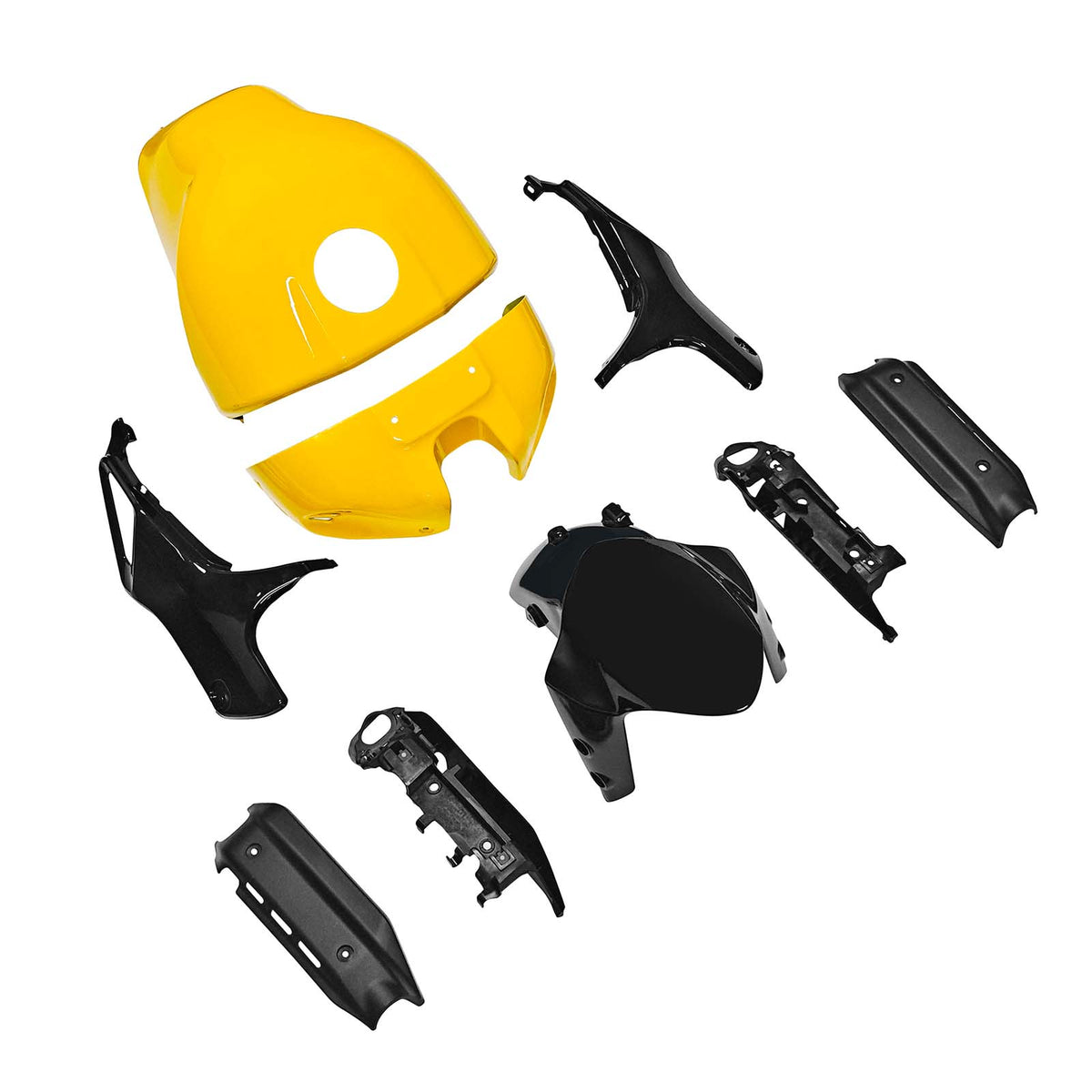 Amotopart 2022-2026 Yamaha XSR900 Yellow Black Fairing Kit