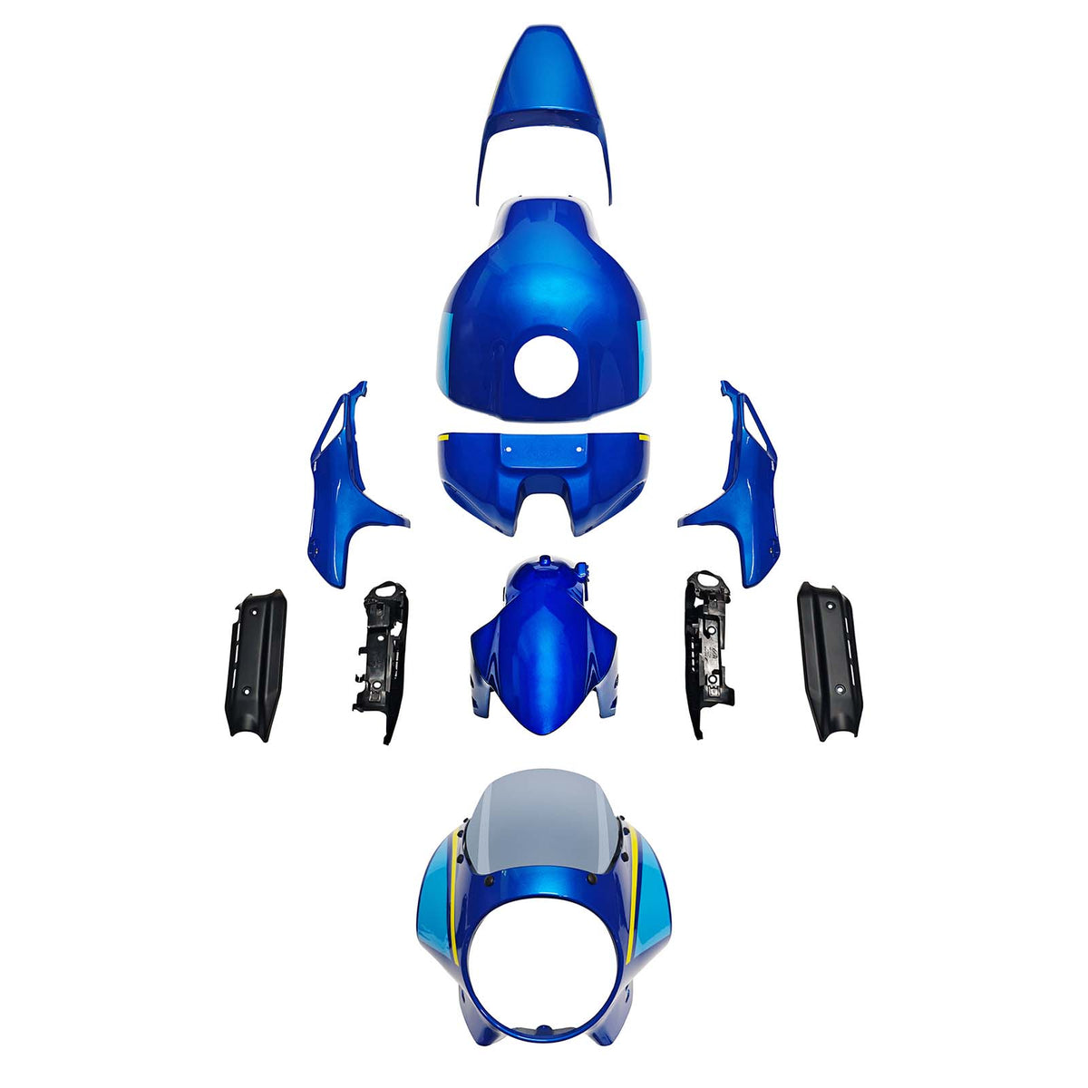 Amotopart 2022-2026 Yamaha XSR900 Blue Fairing Kit