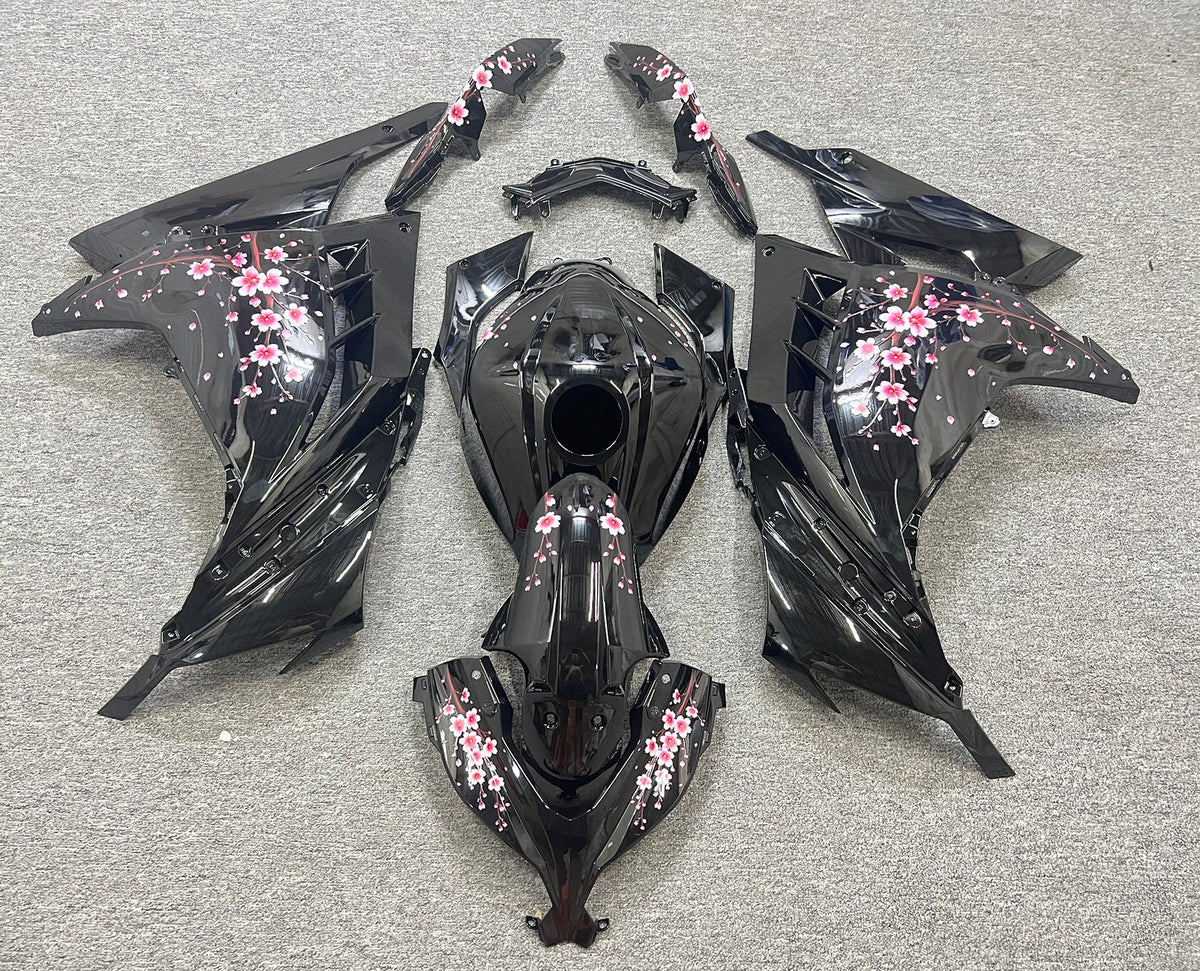 Amotopart 2013-2024 Kawasaki EX300 Ninja300 Black Pink White Fairing Kit