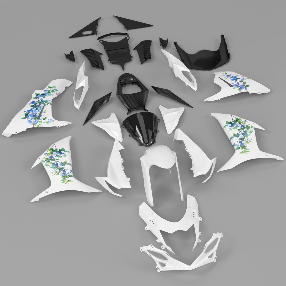 Zestaw owiewek Amotopart 2011-2026 Suzuki GSXR 600/750 K11 Biały Niebieski Zielony