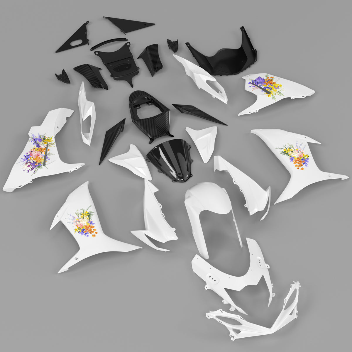 Amotopart 2011-2026 Suzuki GSXR 600/750 K11 White Purple Yellow Fairing Kit