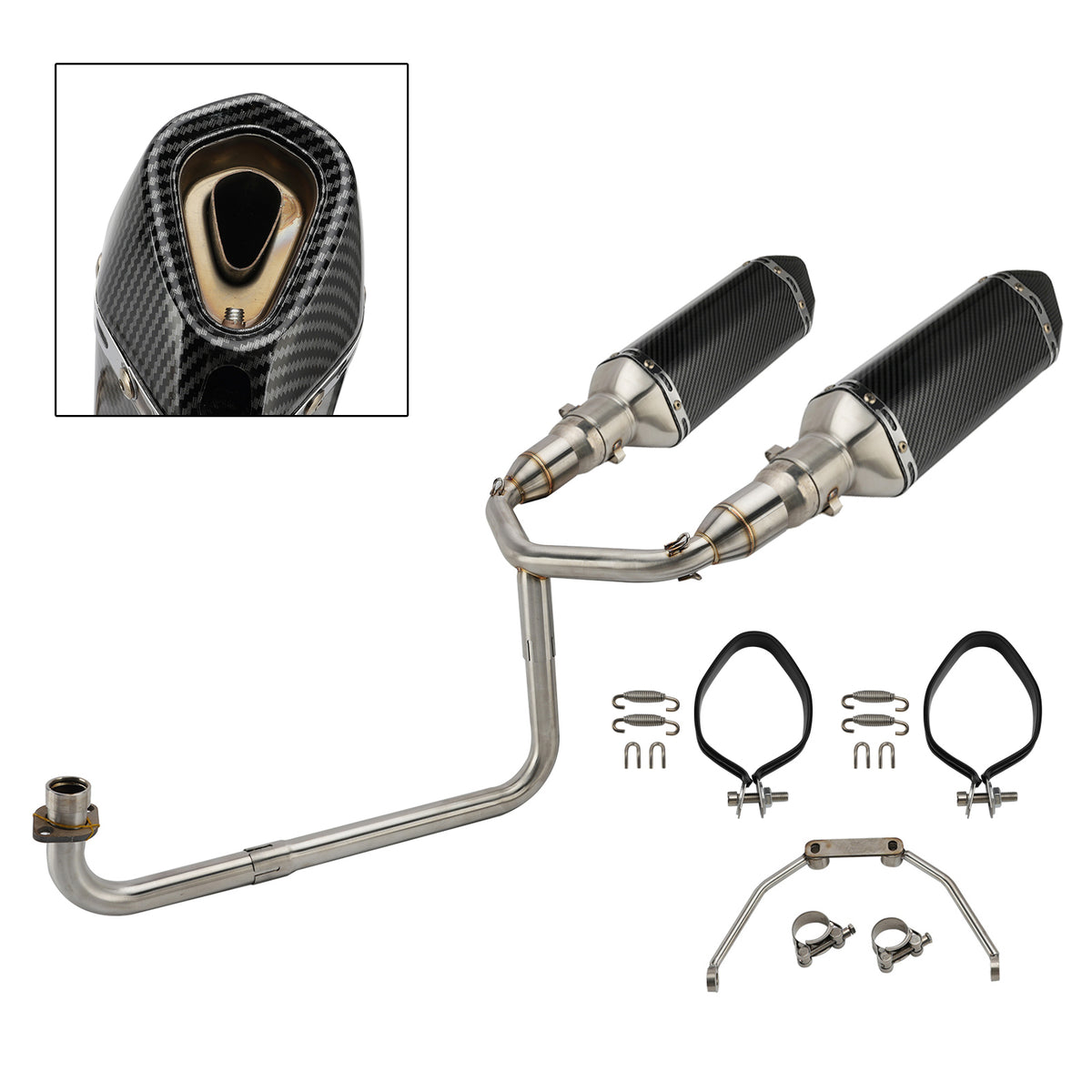 2013-2026 2025 Honda Grom Msx 126 Header Link Pipe Exhaust Full System
