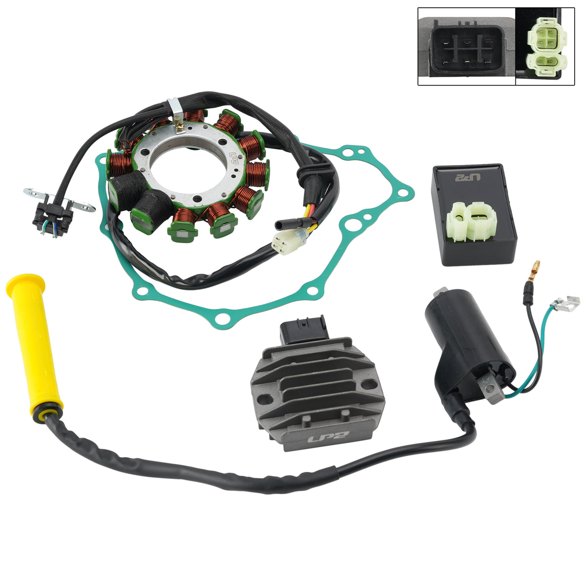05-14 Honda TRX400EX TRX400X Regulator stojana CDI Box Uszczelka cewki zapłonowej