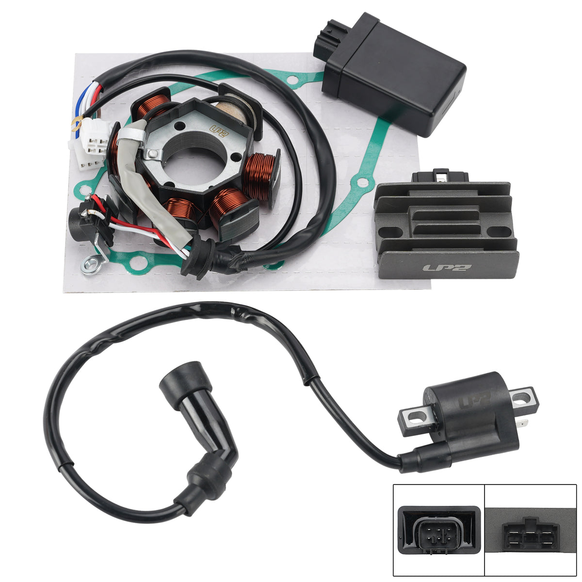 06-25 Yamaha YBR125E 4P2 BN9 Statore Regolatore Scatola CDI Guarnizione Bobina di Accensione