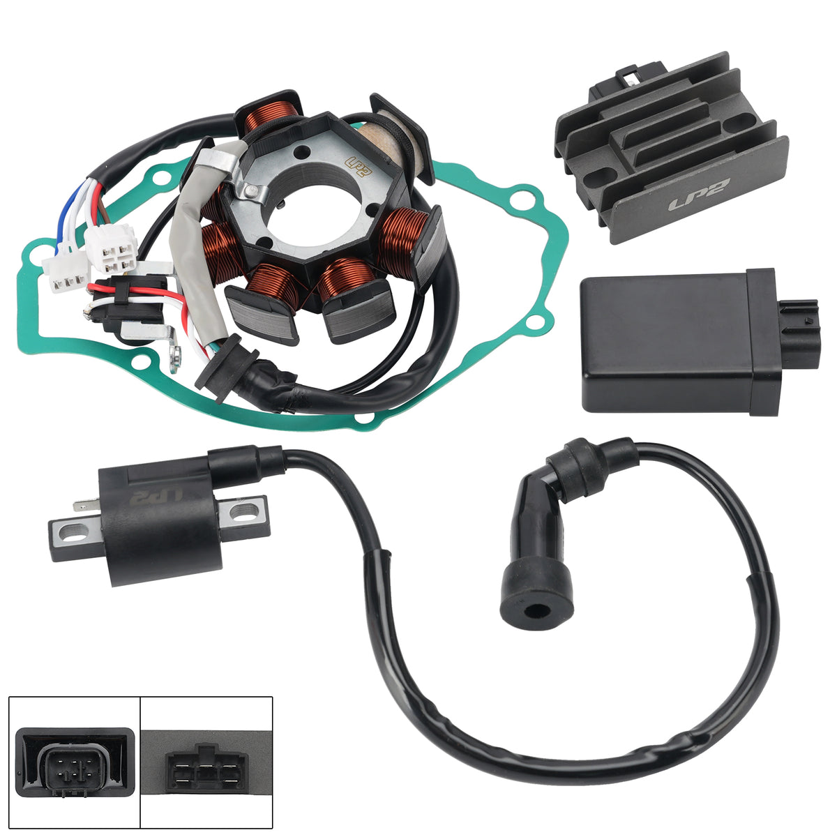 06-25 Yamaha YBR125E 4P2 BN9 Statore Regolatore Scatola CDI Guarnizione Bobina di Accensione