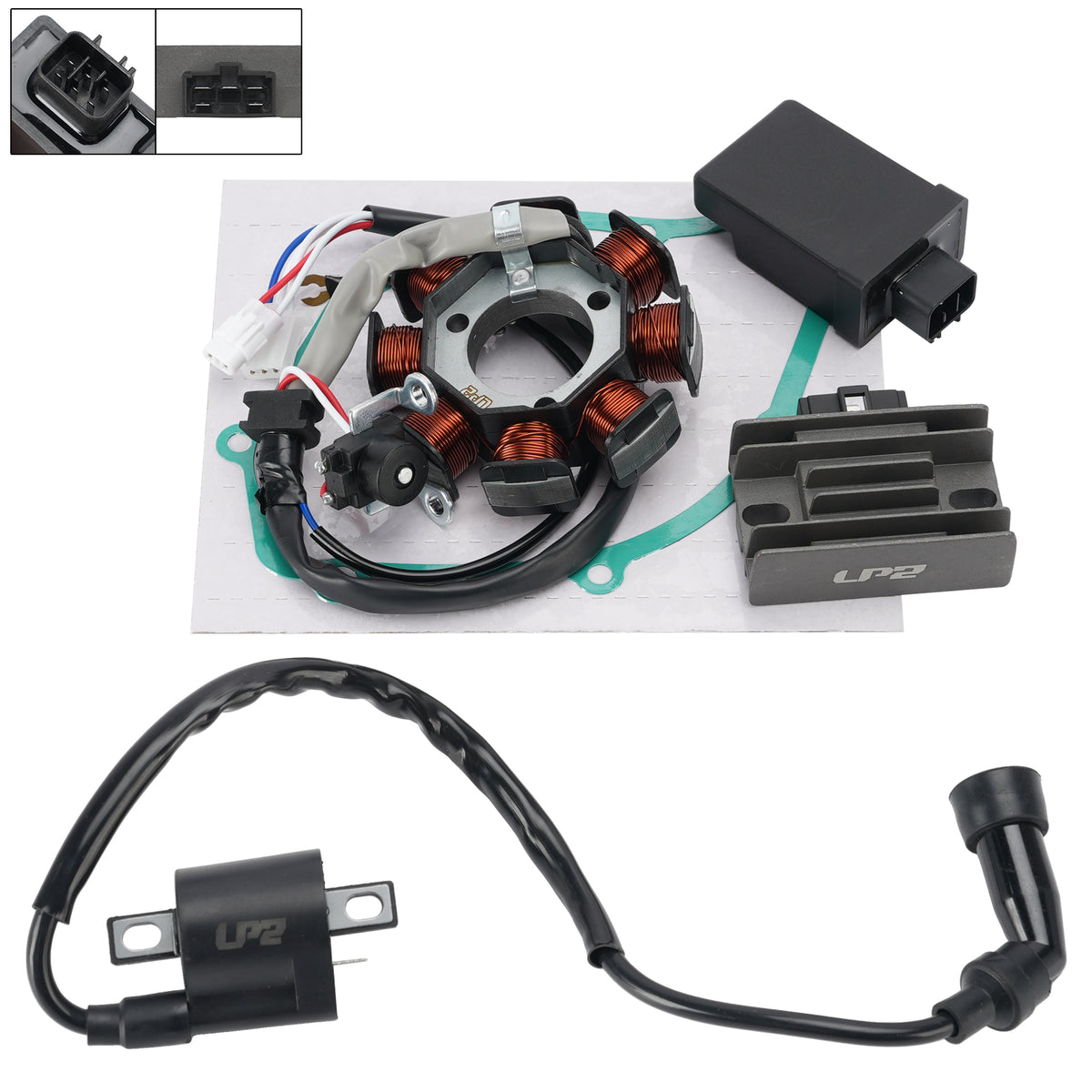 Yamaha YBR125 XT125 R X 3D9 Stator Regulator CDI Box Ignition Coil Gasket