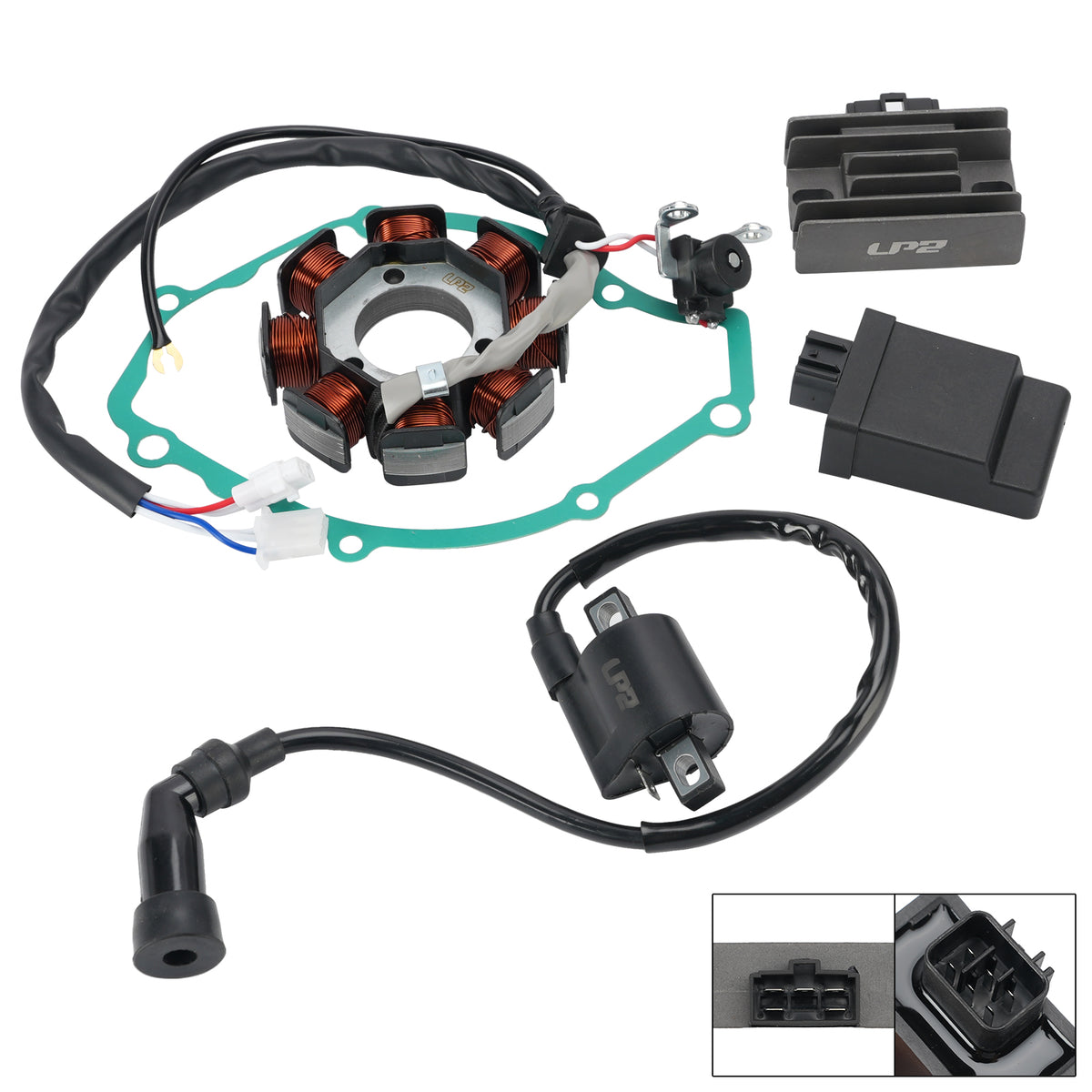 13-2025 Yamaha XTZ 125 XTZ125E Regulator stojana CDI Box Uszczelka cewki zapłonowej