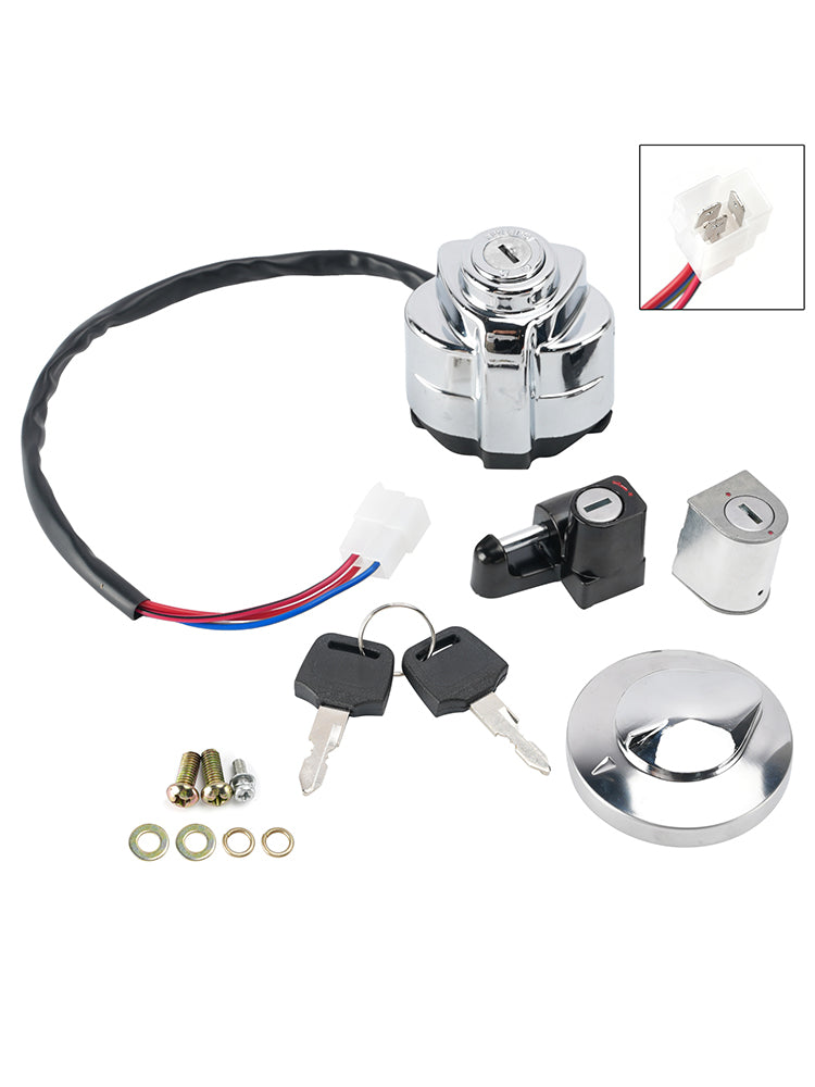 04-07 Honda VT750 Shadow 93-03 VF750 Magna Ignition Switch Fuel Cap Lock Set