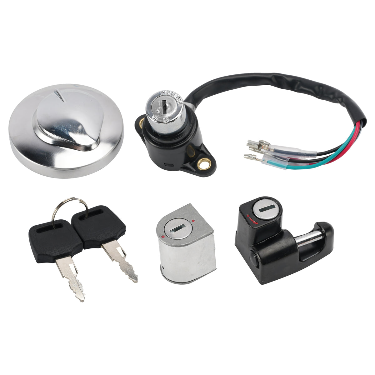 96-16 Honda CMX250 C C2 X Rebel Ignition Switch Key Fuel Cap Seat Lock Set