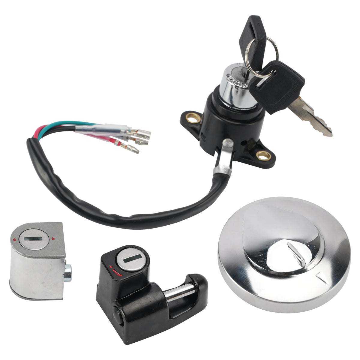 96-16 Honda CMX250 C C2 X Rebel Ignition Switch Key Fuel Cap Seat Lock Set