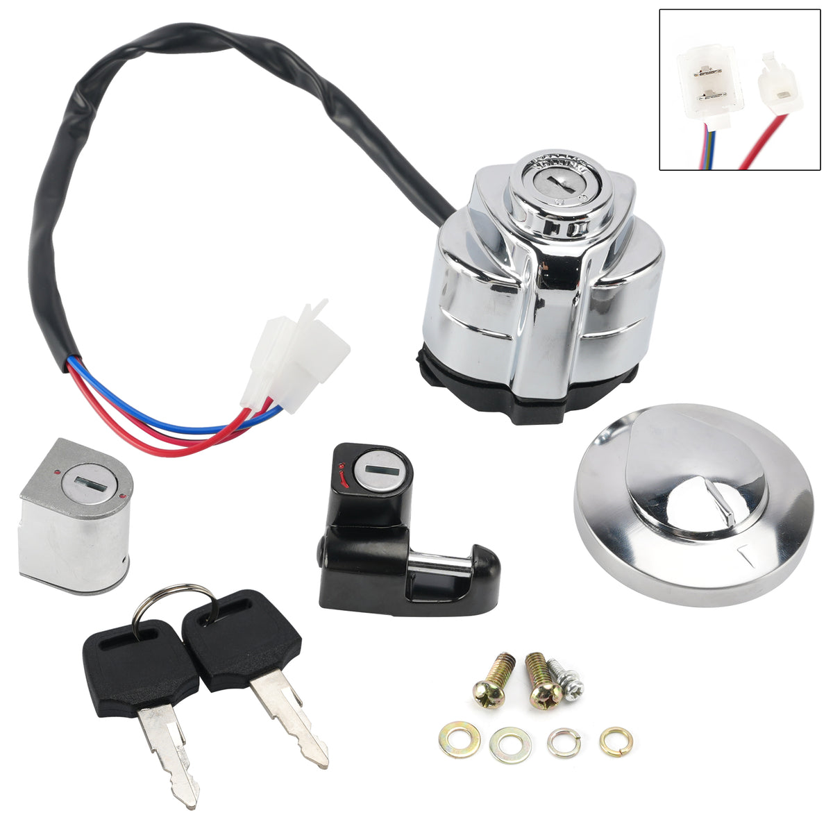 07-09 Honda Shadow VT750 C C2 Aero Spirit Ignition Switch Fuel Cap Lock Set