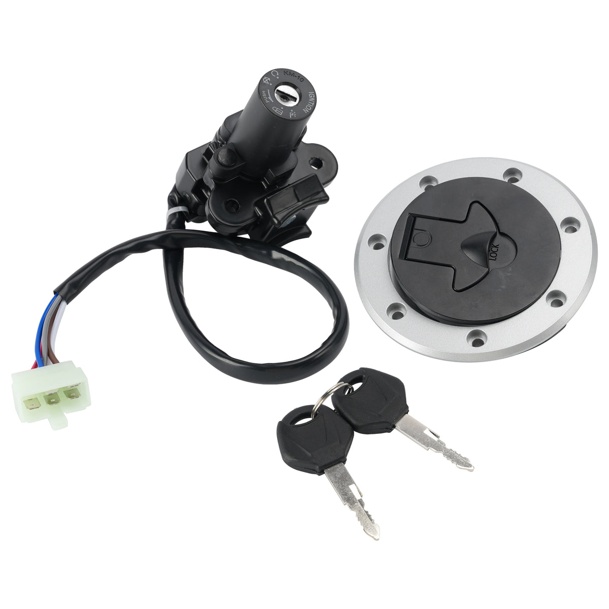 1996-2003 Kawasaki Ninja ZX7R ZX-7R 7RR Ignition Switch Fuel Cap Lock Set