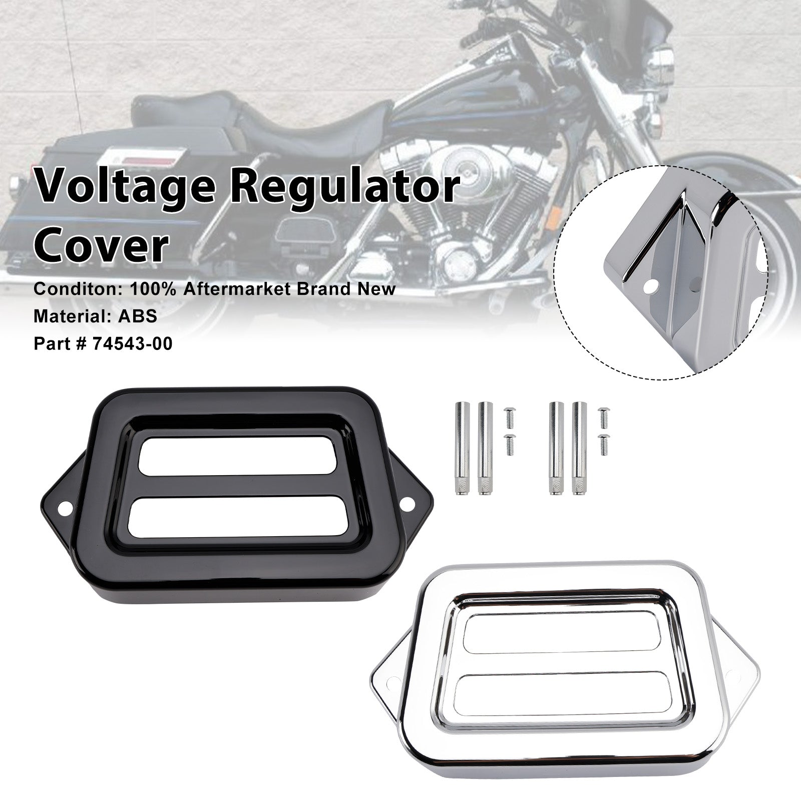 1997-2008 Road King Electra Street Road Glide Voltage Regulator Cover