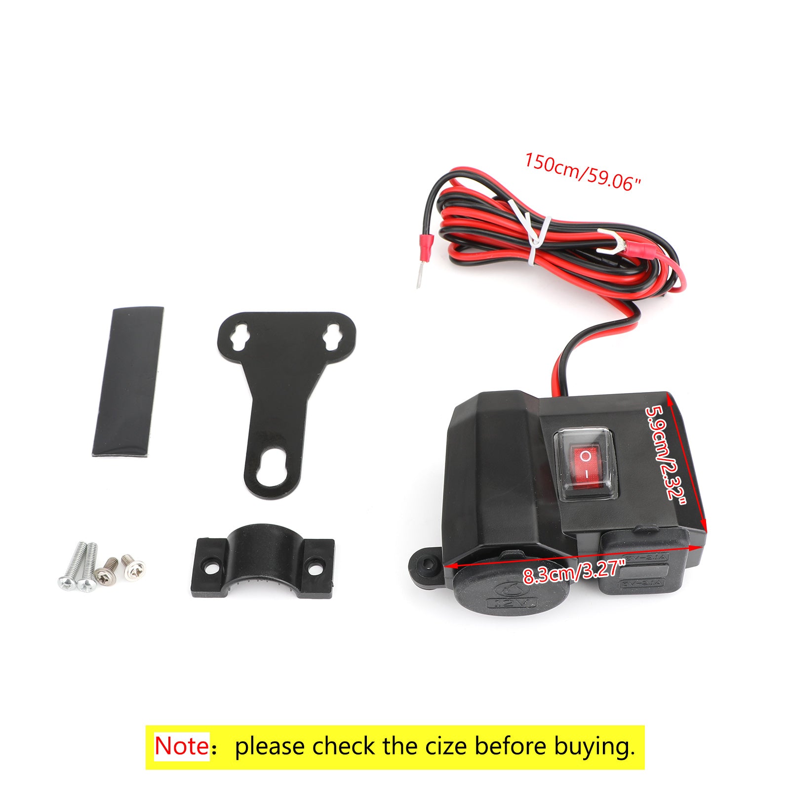 Presa per adattatore di alimentazione per caricabatterie USB per motocicletta per motocicletta GPS impermeabile