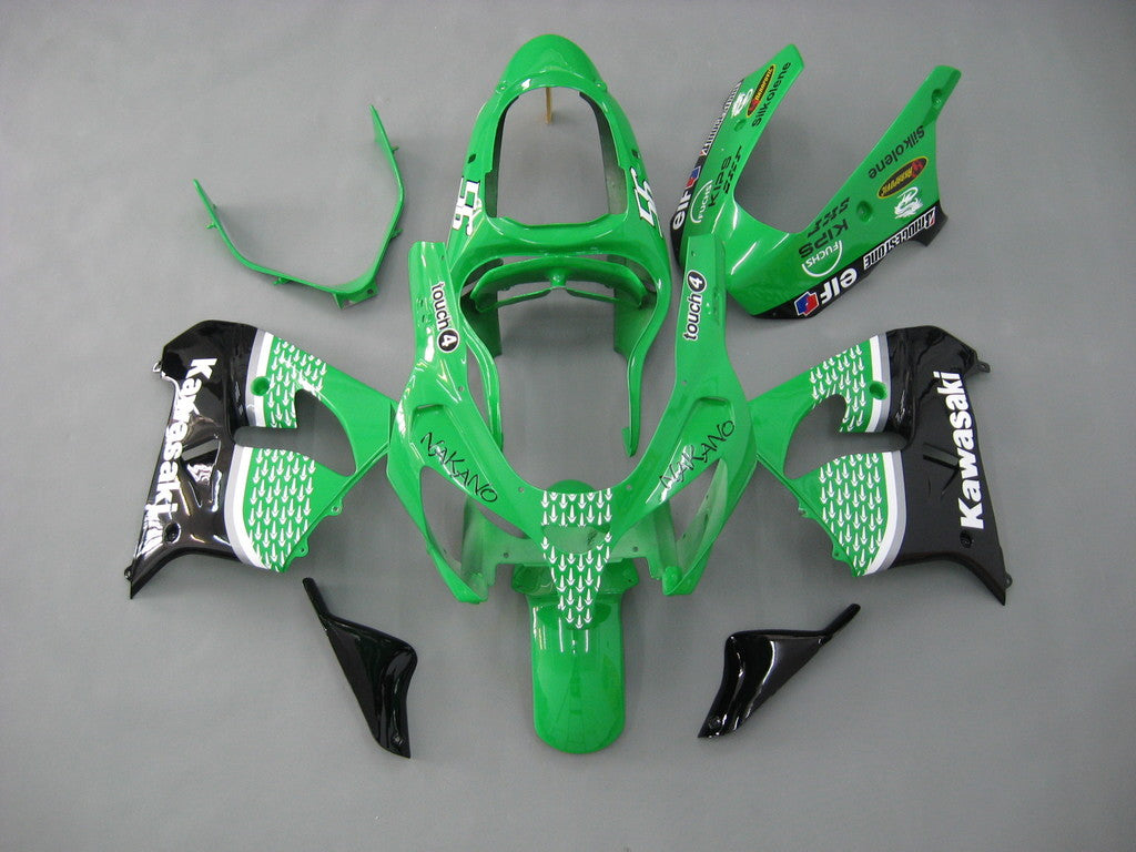 Amotopart 2000-2001 Kawasaki ZX9R Green Fairing Kit