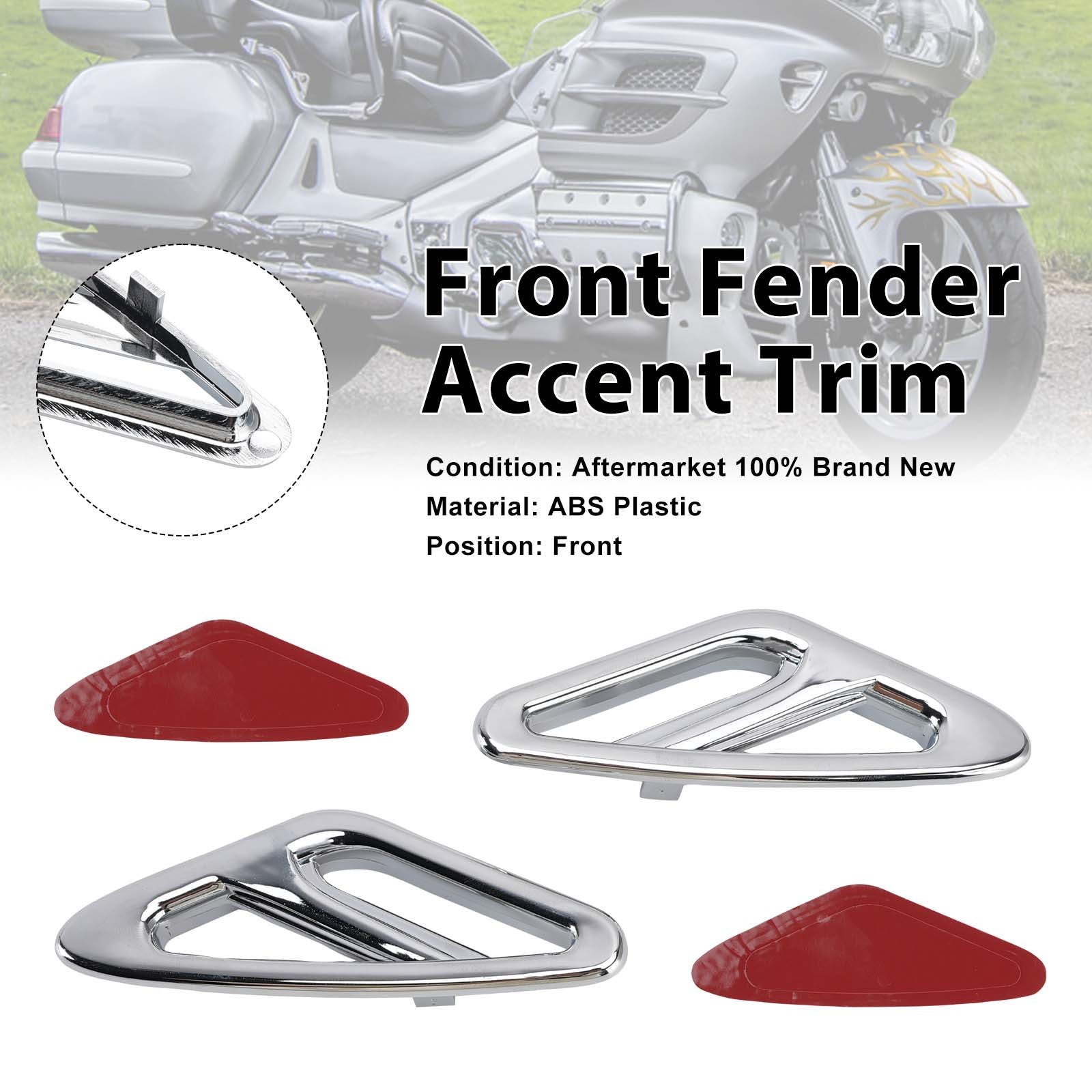 2001-2017 Honda GL1800 Goldwing 1800 přední blatník s akcentem