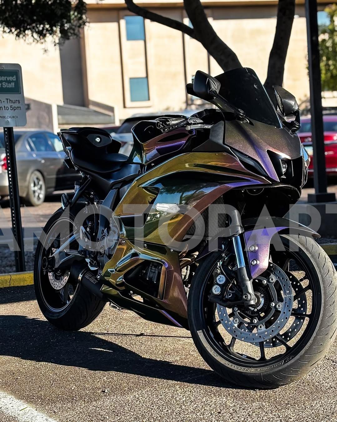 Amotopart 2021-2025 Yamaha YZF-R7 Gradient Green Purple Fairing Kit