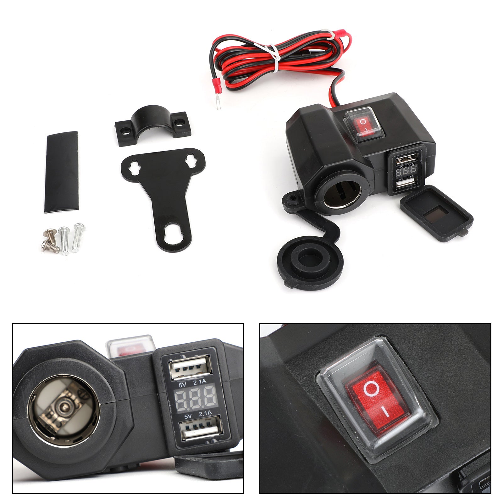 Presa per adattatore di alimentazione per caricabatterie USB per motocicletta per motocicletta GPS impermeabile