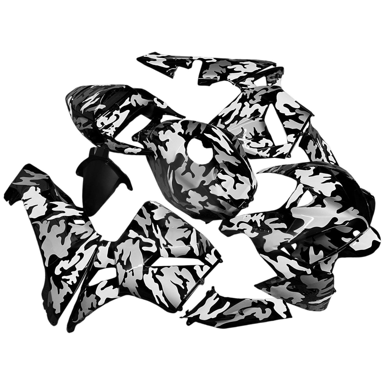 Amotopart 2005-2006 Honda CBR600RR Black White Grey Grey Faxing Kit