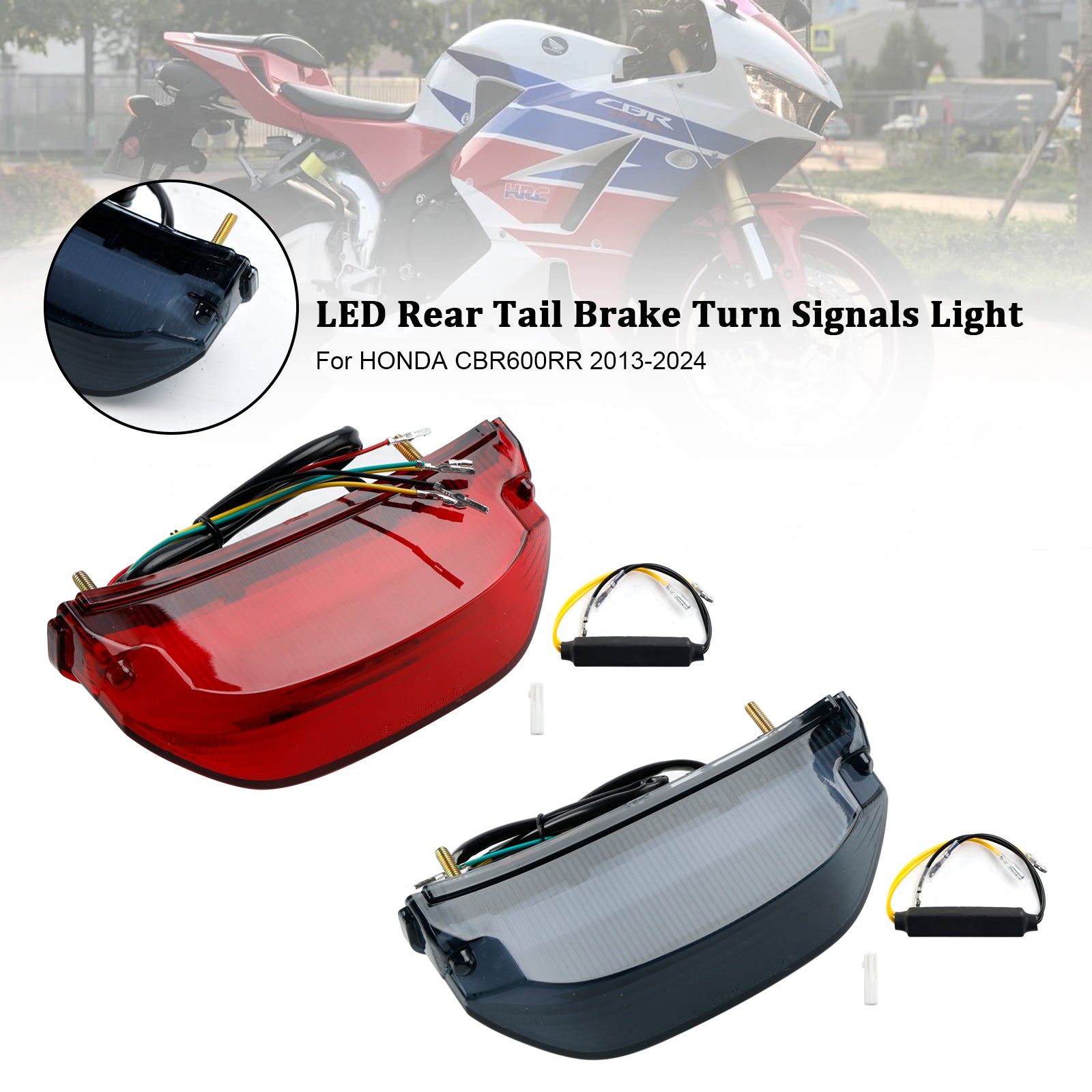 13-24 Honda CBR600RR LED Heckschwanzbremse drehen Signale Licht