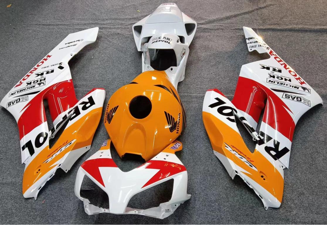Amotopart-kuipen Honda CBR1000RR 2004-2005 Fairing White Orange Repsol Racing Fairing Kit