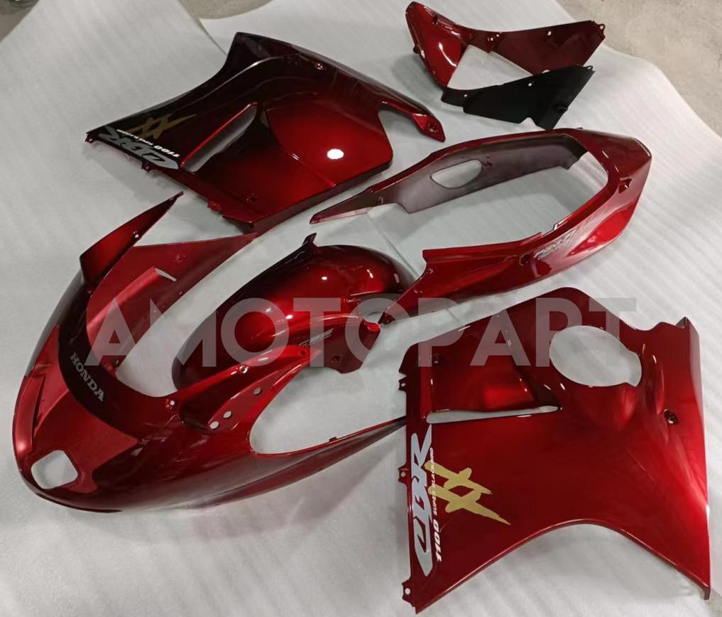Amotopart 1996-2007 Honda CBR1100XX SuperBlackBird Fairing Glossy Red Kit
