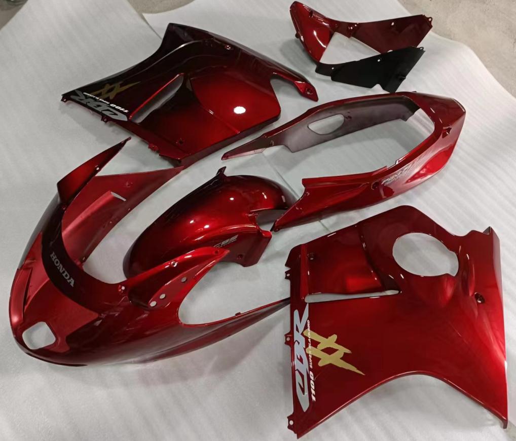 Amotopart 1996-2007 Honda CBR1100XX SuperBlackBird Fairing Glossy Red Kit