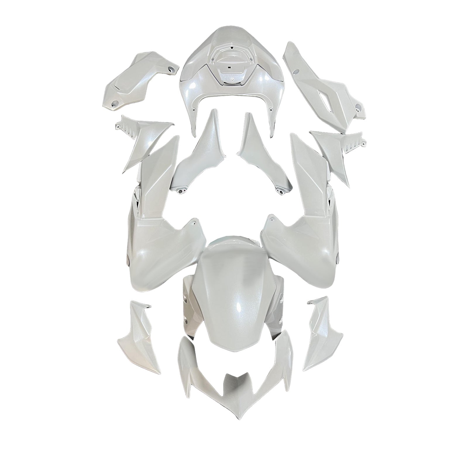 Amotopart 2020-2024 Kawasaki Z900 White Fairing Kit