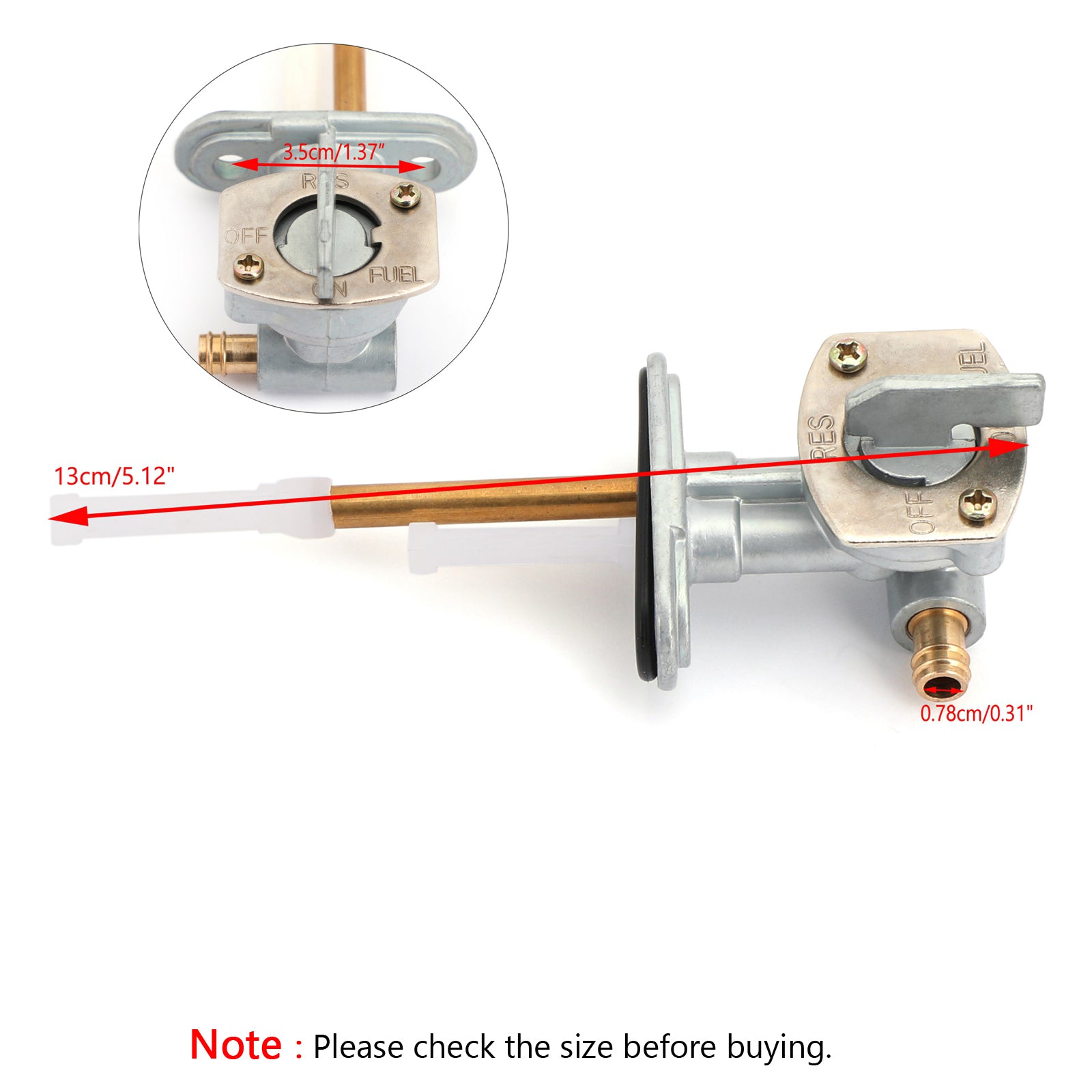 Yamaha TTR90 TTR50 TTR110E TTR110 GAS FUILLE Valve à essence Petcock 1P6-24500-00