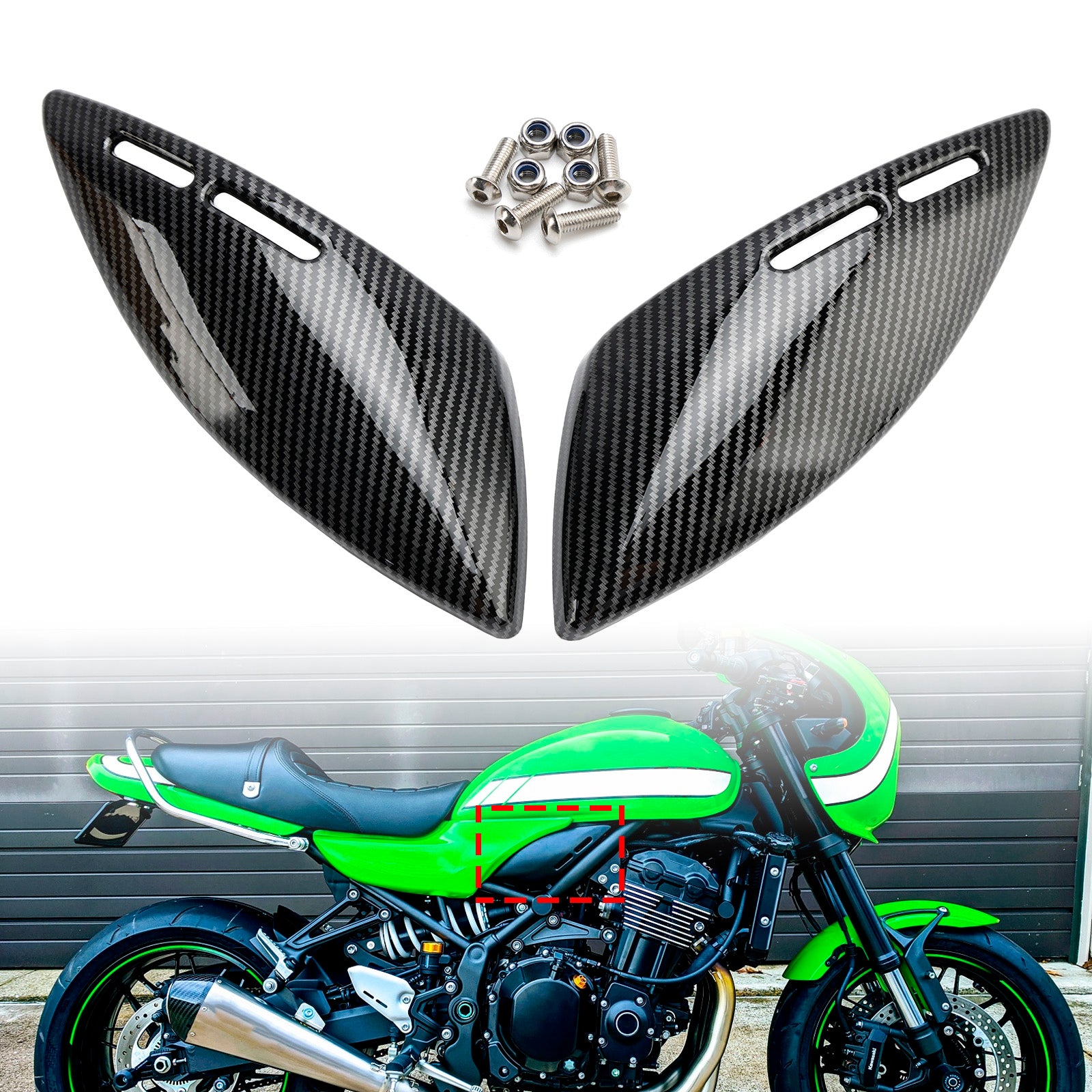 18-24 Kawasaki Z900RS Gas Tank Side Cover Panel Fairing Cowl