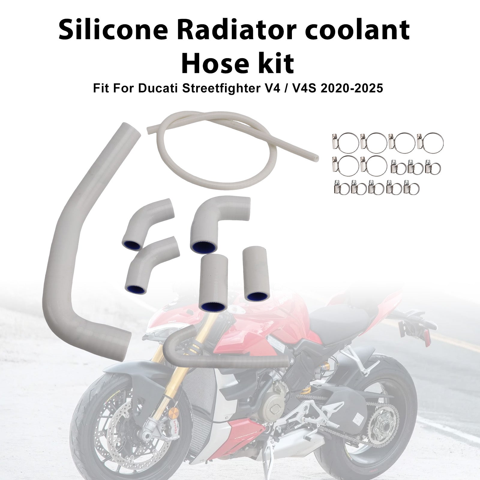 2020-2025 Ducati Streetfighter V4 V4S Silicone Radiator coolant Hose