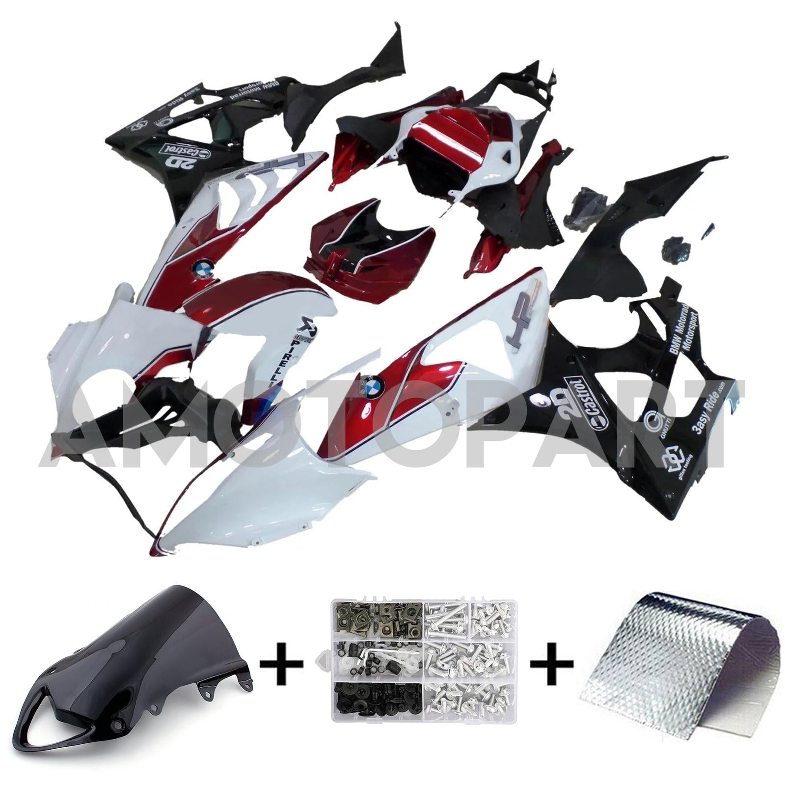 AmotOPart BMW S1000RR 2009-2014 Witte en rode stijl1 Koopkit