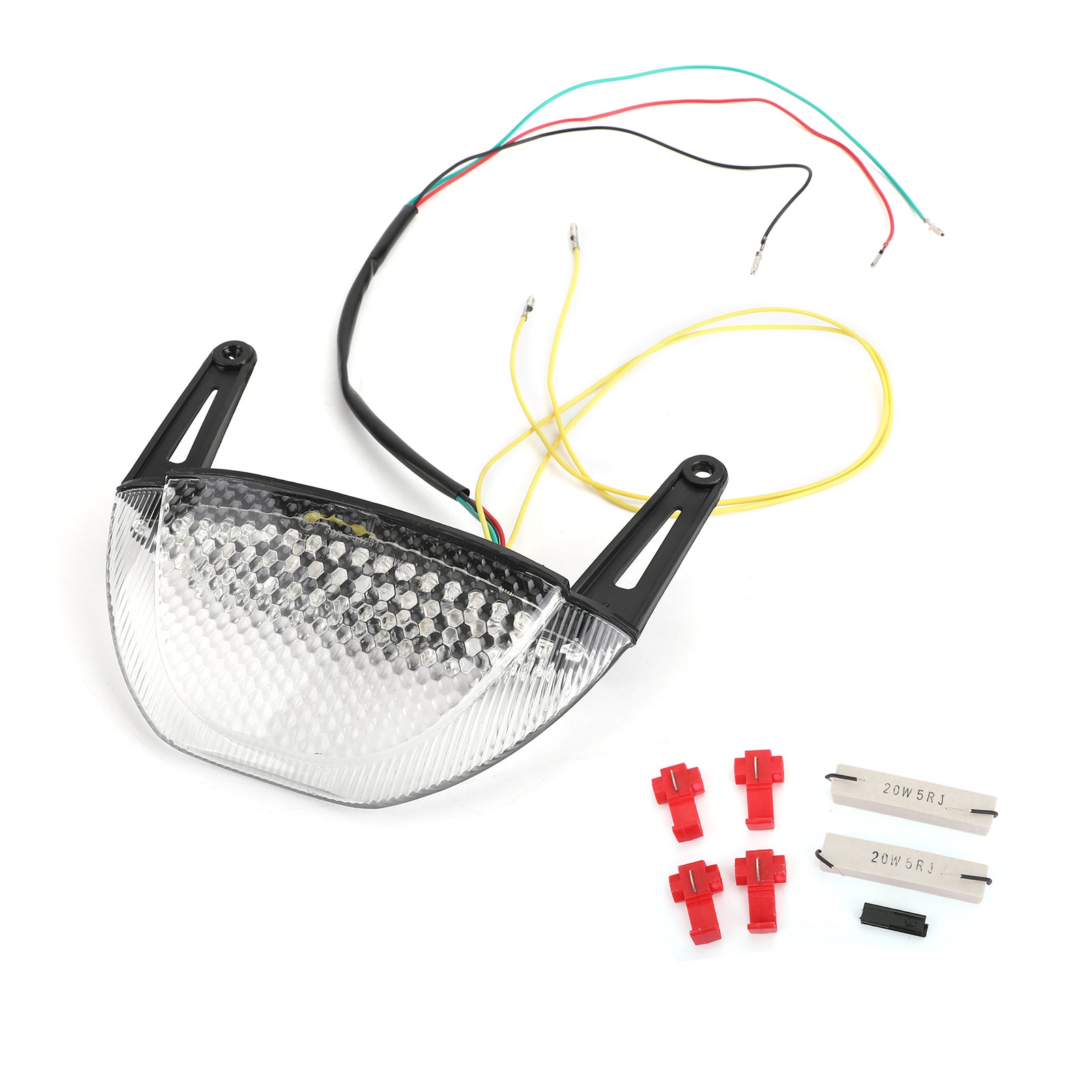 07-12 Honda CBR 600RR Motorcycle Rear Brake Turn Signals Taillight Red