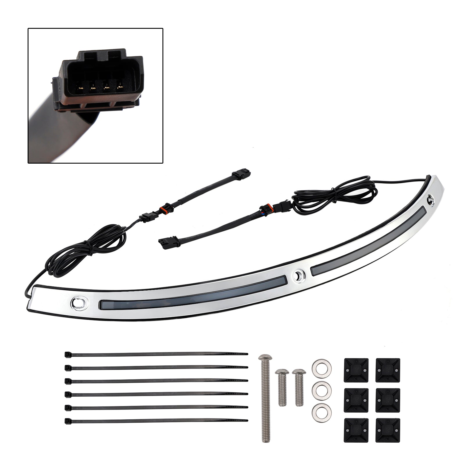 2014+ Touring Electra Glide LED Running Turn Signal Light Windshield Trim