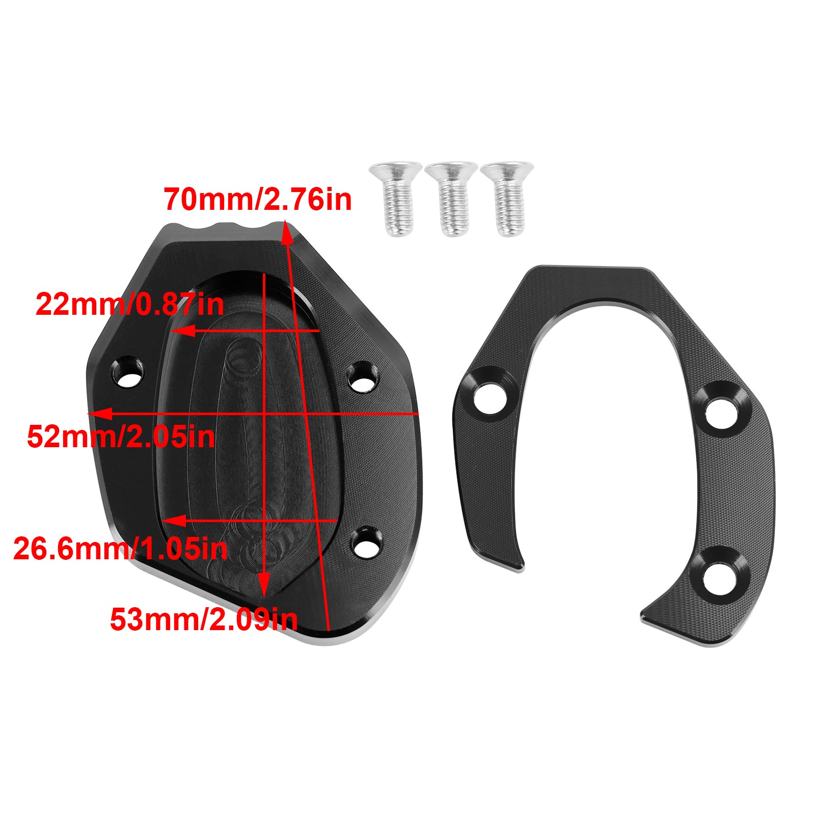 19-21 Speed Twin 1200 & 16-19 Thruxton 1200/R Kickstand Förstora plattplatta