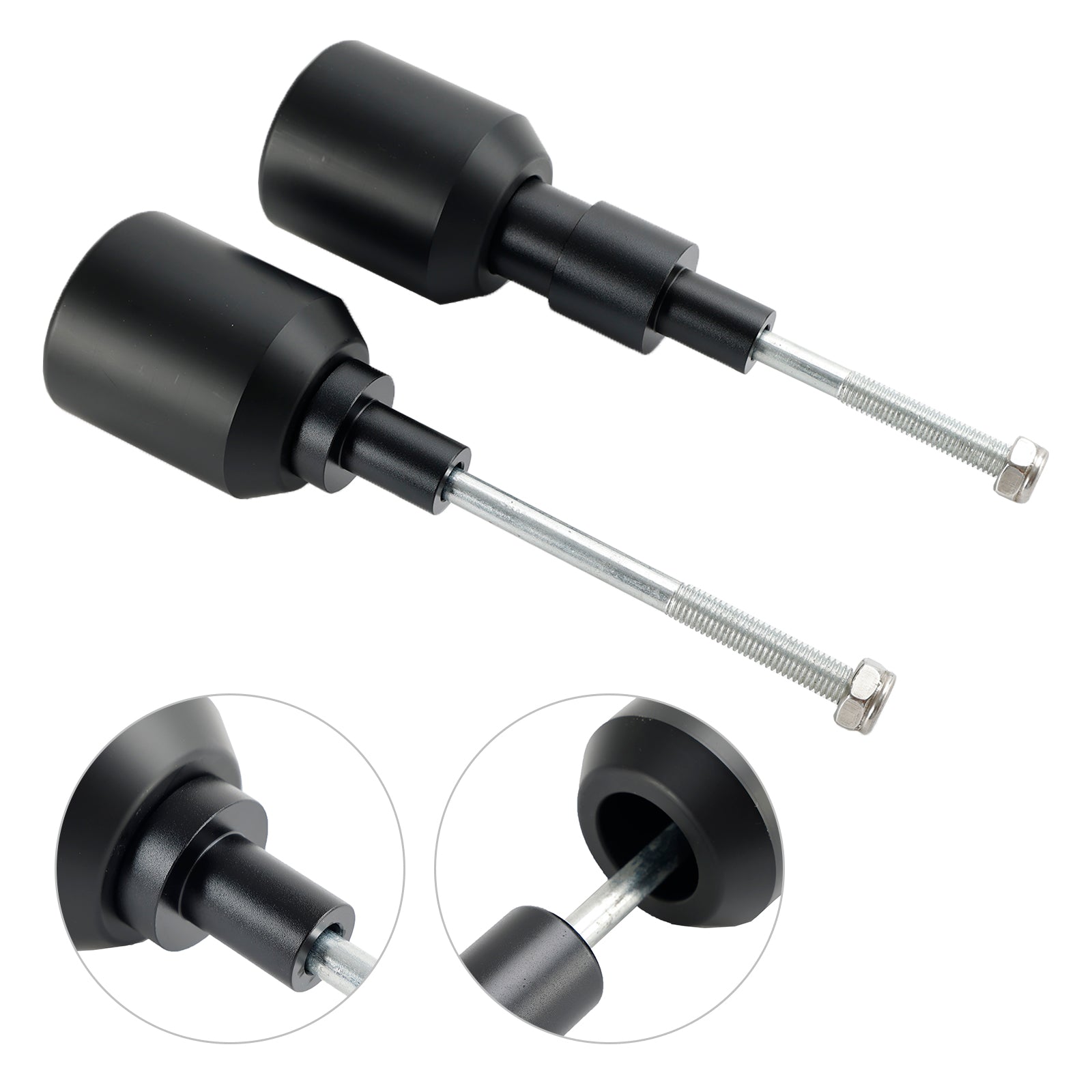 17-23 Kawasaki Z650 Ninja 650 Crash Bobbin Protector Slider Aluminium preto