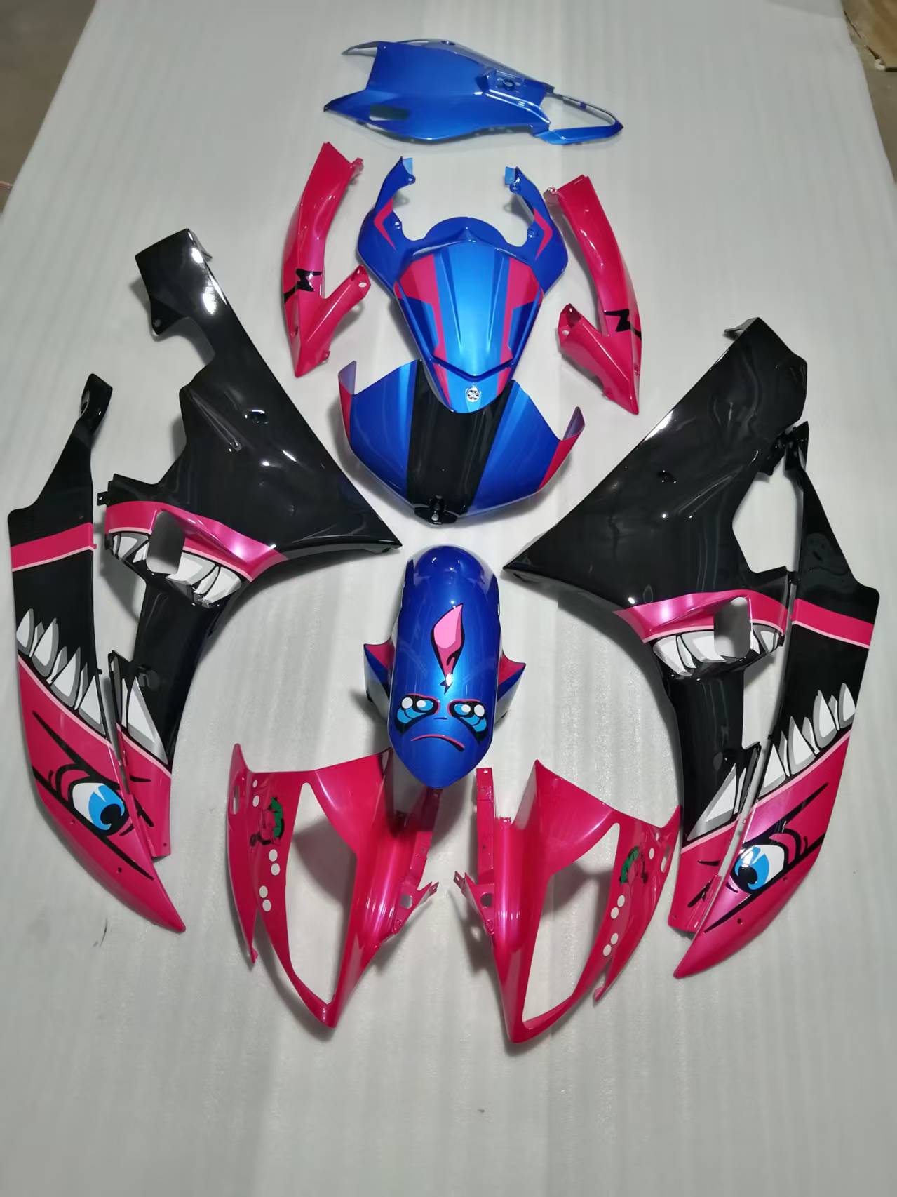 Amotopart Yamaha YZF 600 R6 2006-2007 Pink Fish Fairing Kit