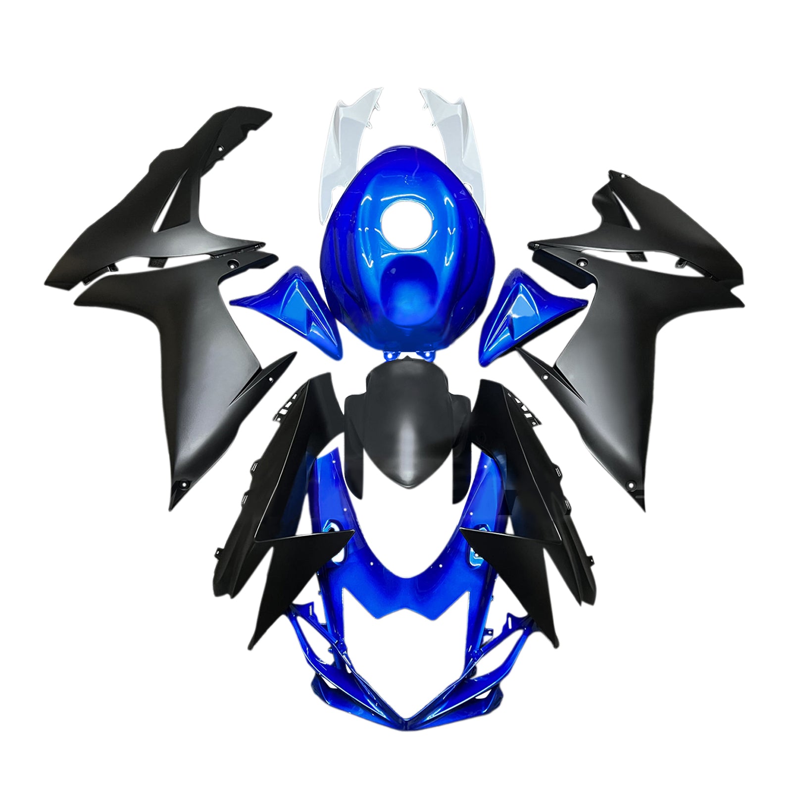 Amotopart 2011-2025 Suzuki GSXR 600/750 Blaues Schwarzverkleidungskit
