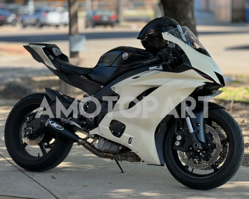 Amotopart 2013-2018 Kawasaki ZX6R 636 White Fairing Kit