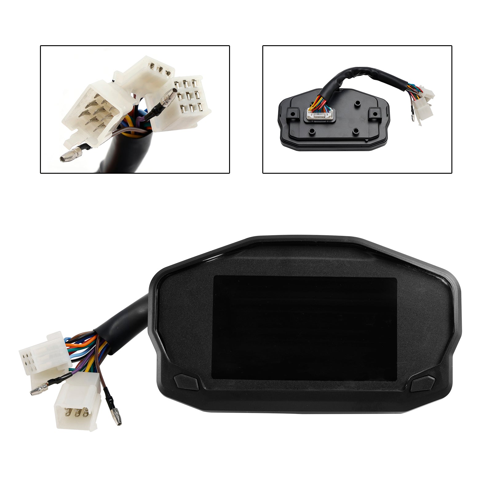 Motorrad Universal Digital LCD 3 Schnittstellenmesser Tachometer Tachometer