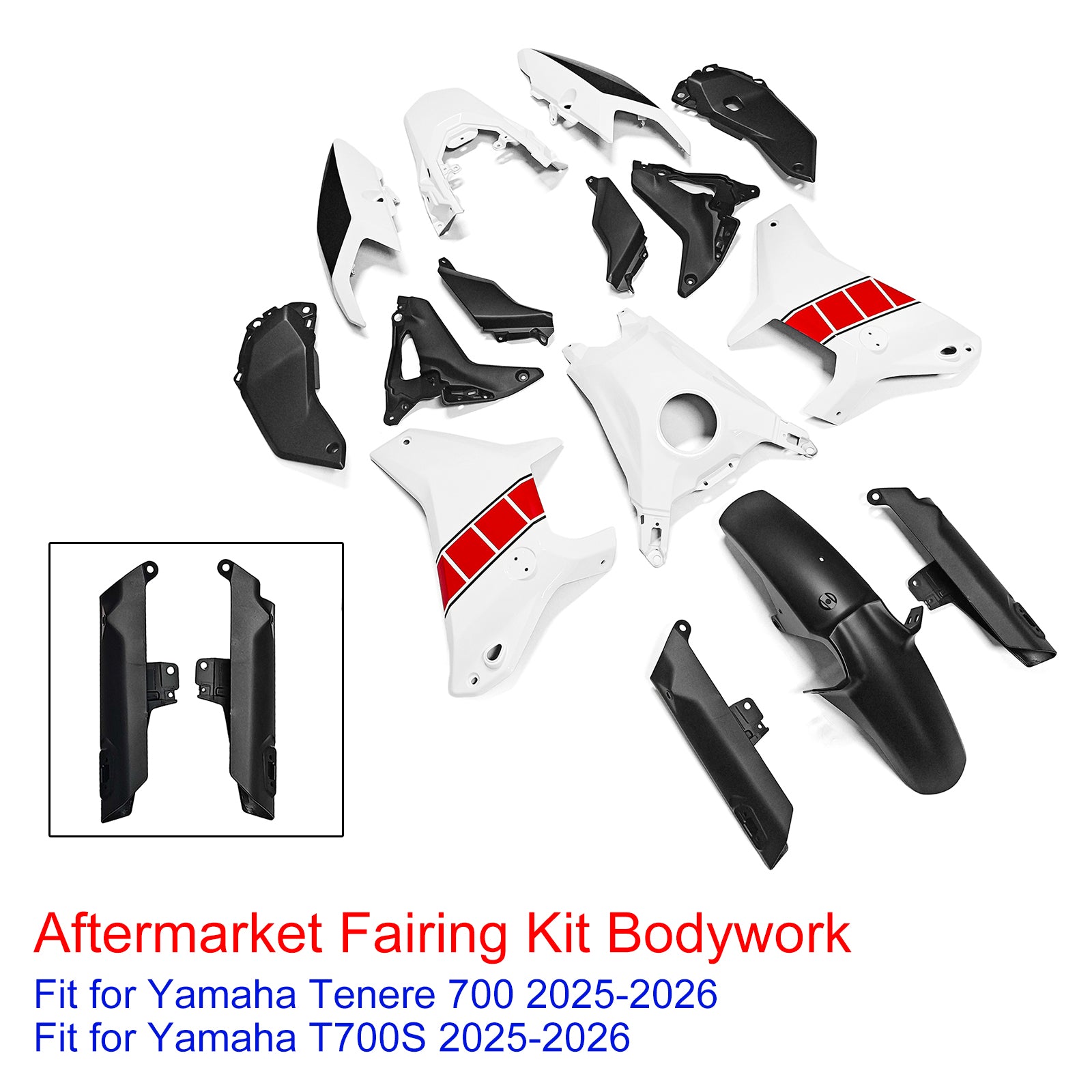 Amotopart 2025-2026 Yamaha Tenere 700 T700S Fairing Kit Collection