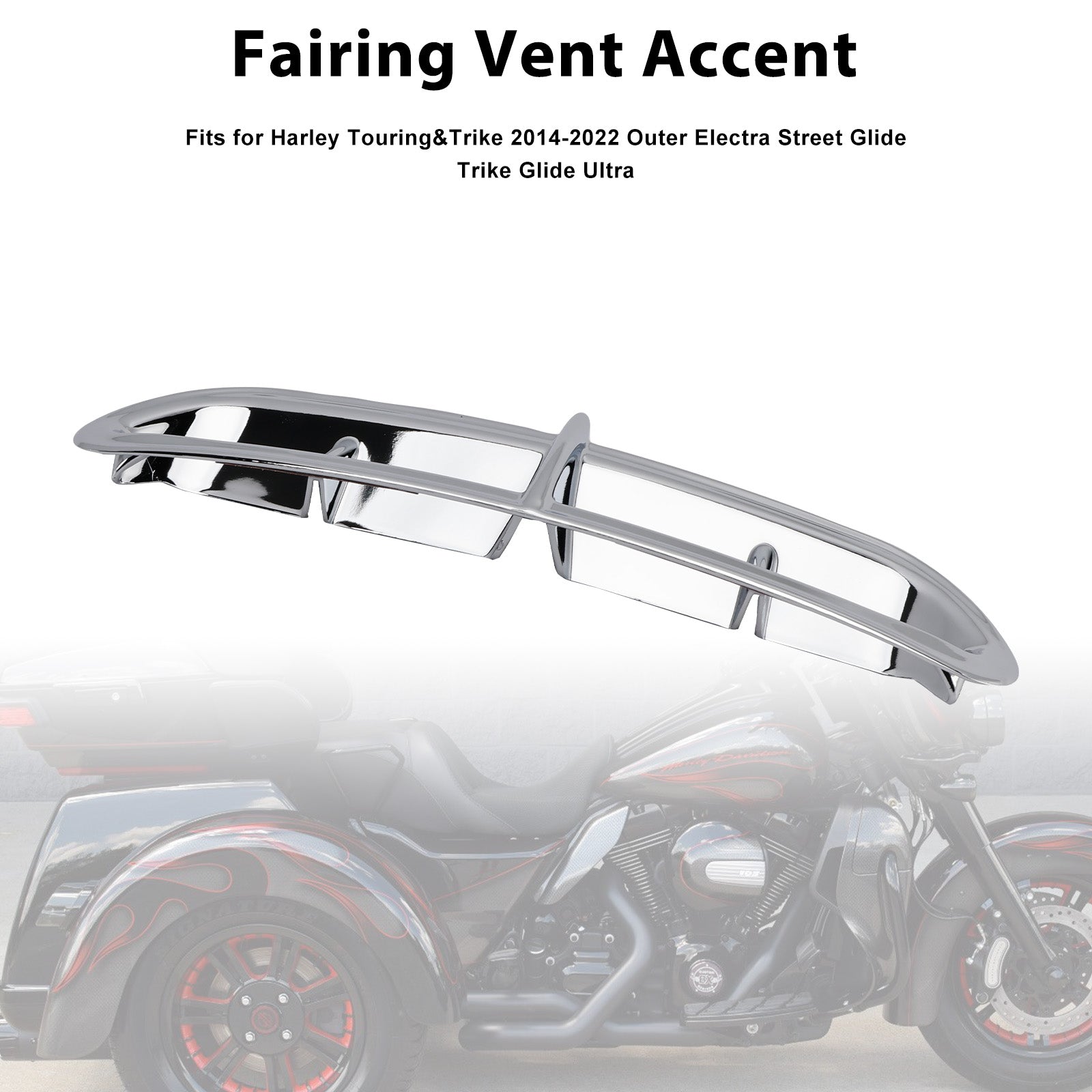 2014-2022 Touring Electra Street Trike Glide Ultra Fairing Vent Accent