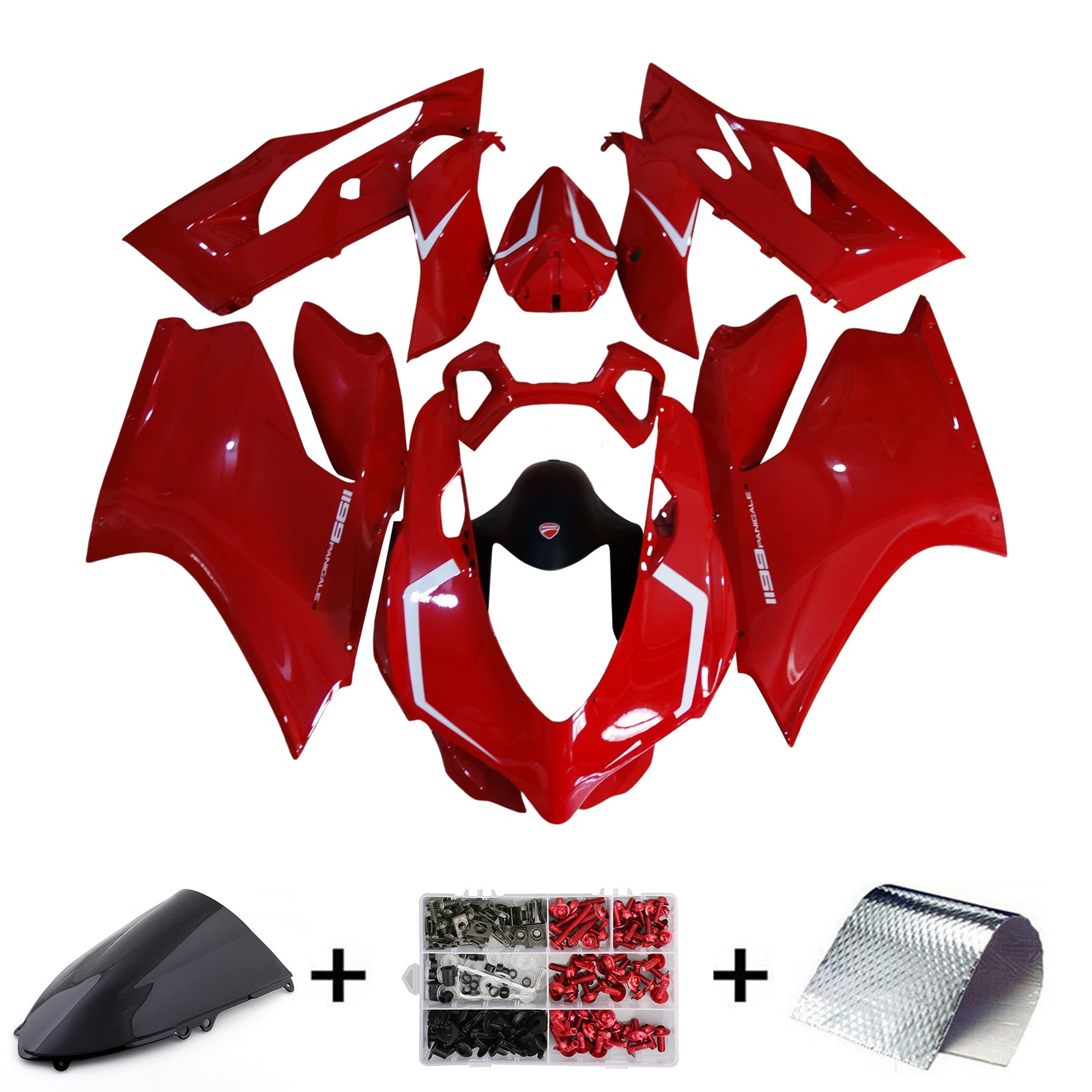 Amotopart 2012-2015 Ducati 899 Red Style 2 Fairing Kit