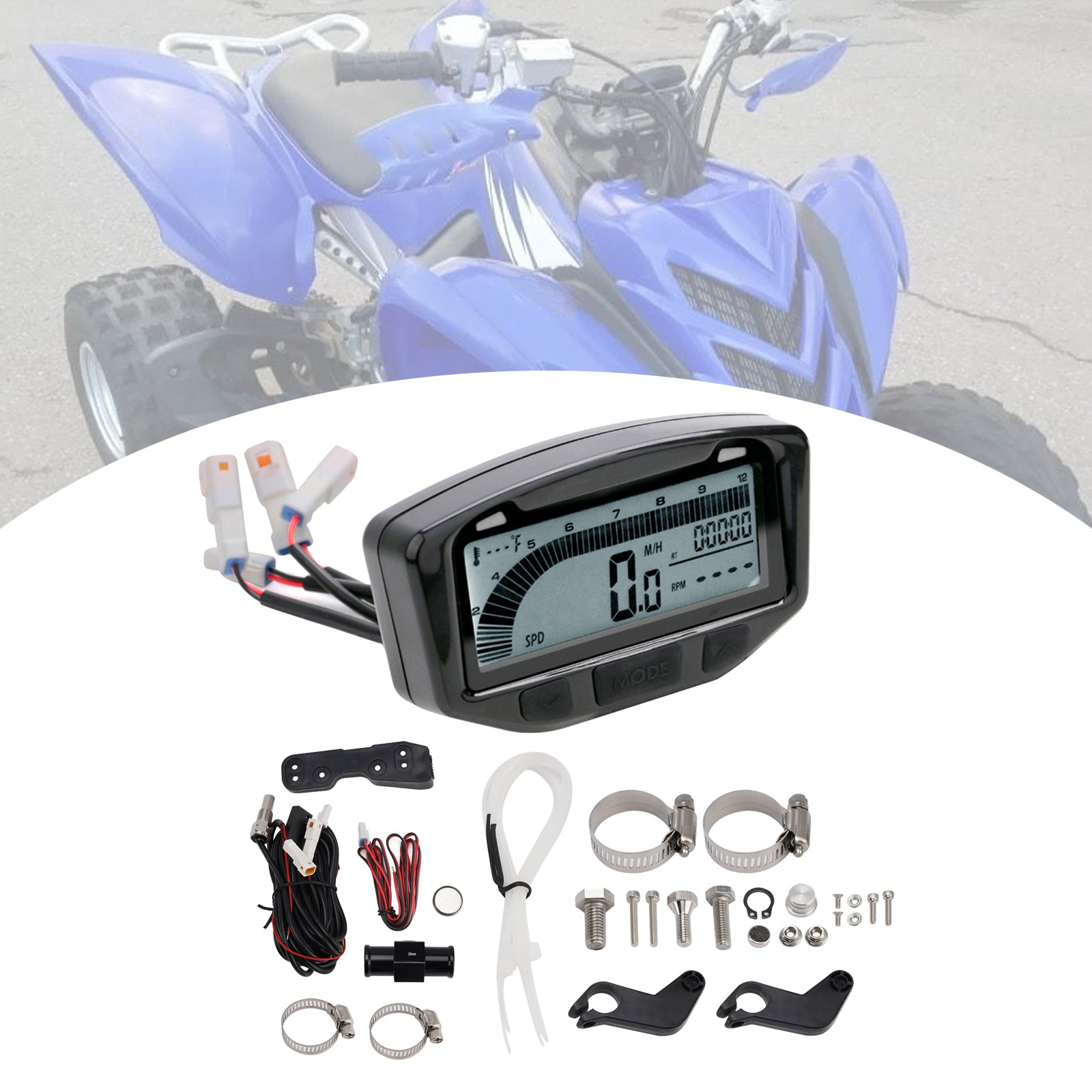 06-24 Yamaha Raptor 700 Speedometer Odometer Tachometer Digital Lcd